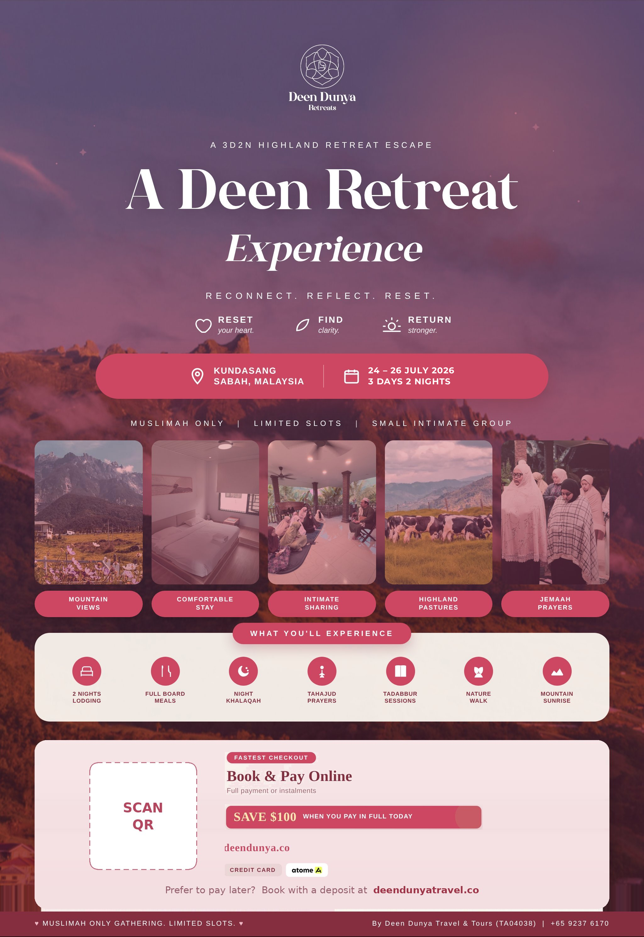 A Deen Retreat Experience — Kundasang, Sabah, Malaysia — 3D2N Highland Retreat Escape
